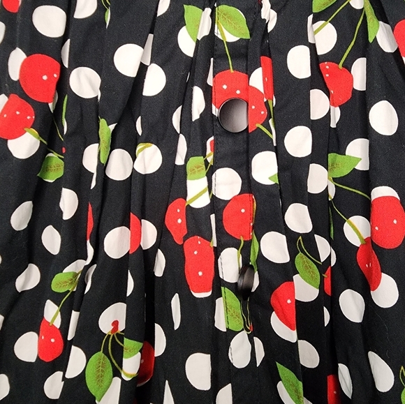 MOMA mini dress, size 34, retro/Vintage inspired polka dots/cherries, zi… - Picture 5 of 7